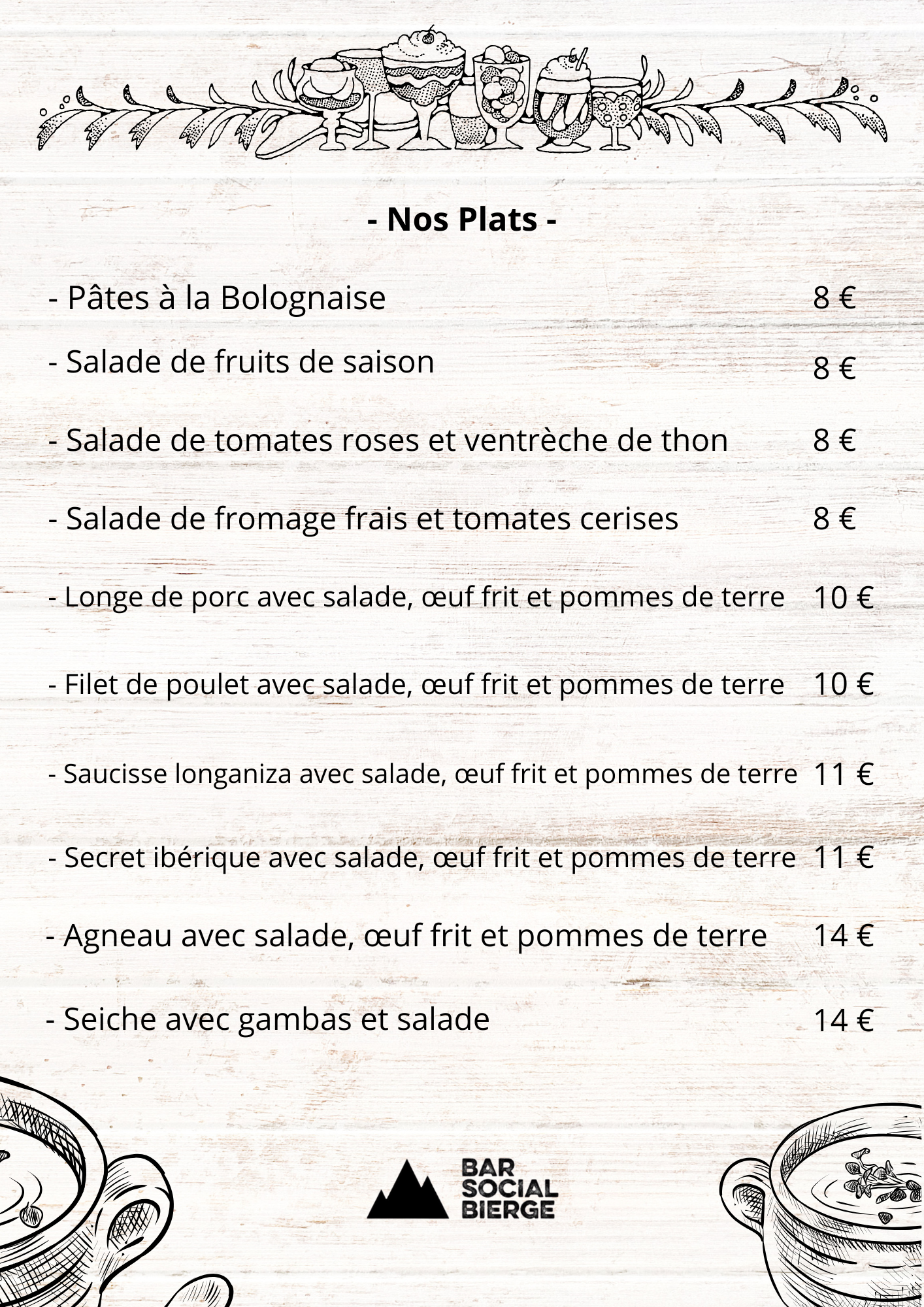 Assiettes Garnies